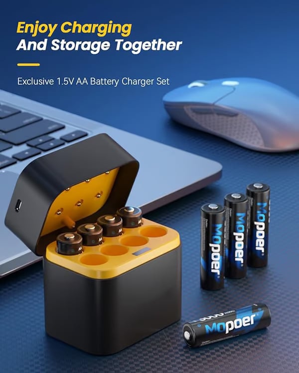 🔋 Умна кутия за зареждане и съхранение на батерии 💡Защита от презареждане