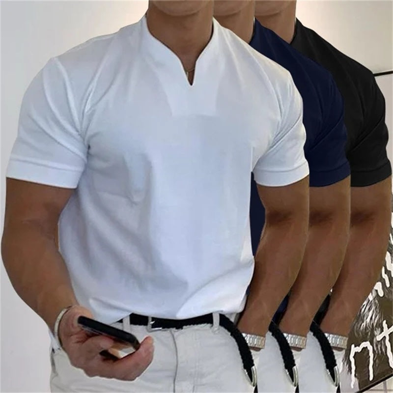 🔥👕 Мъжка бизнес-фитнес тениска с къс ръкав 2026 – подходяща както за работа, така и за спорт, излъчваща елитен стил!