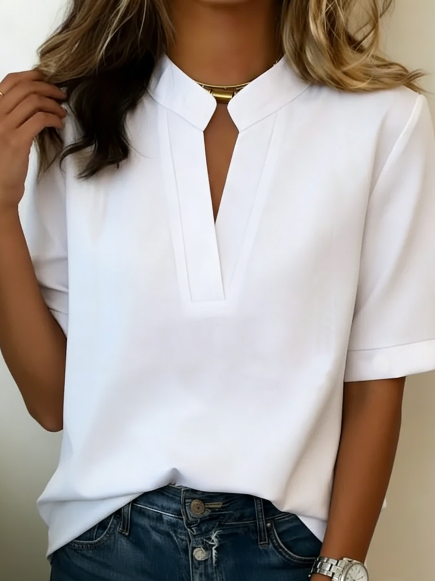👕 Лунвеса | Свободна риза с къс ръкав – Ежедневна свежест с характер! ✨