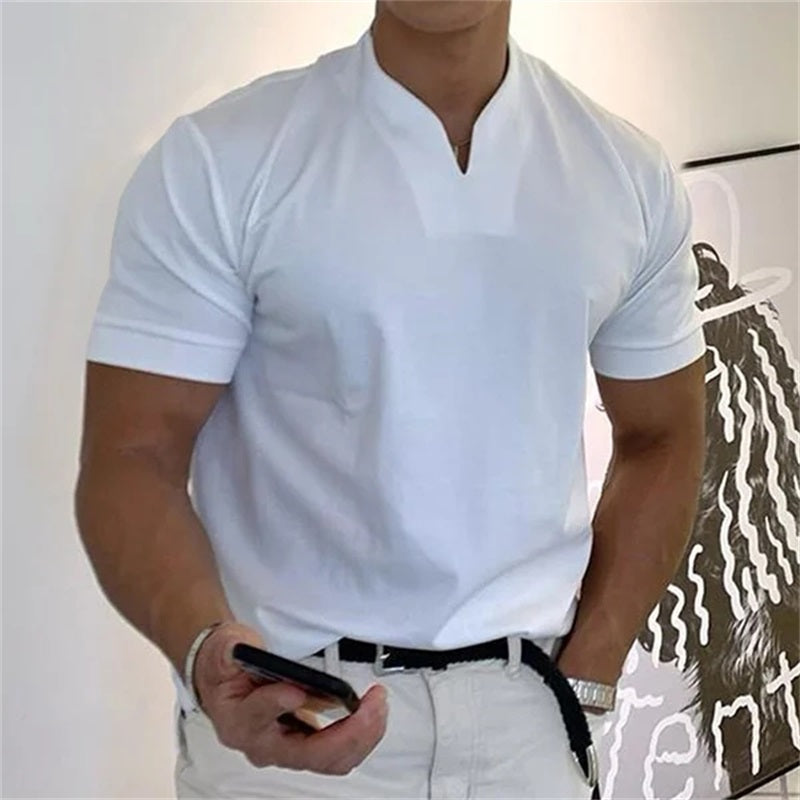 🔥👕 Мъжка бизнес-фитнес тениска с къс ръкав 2026 – подходяща както за работа, така и за спорт, излъчваща елитен стил!