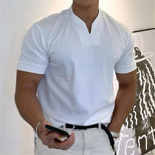 🔥👕 Мъжка бизнес-фитнес тениска с къс ръкав 2026 – подходяща както за работа, така и за спорт, излъчваща елитен стил!