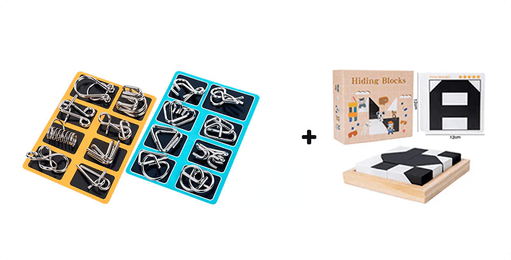 🧠 IQ Toys образователни интелектуални играчки, метални пъзели Задача за ума