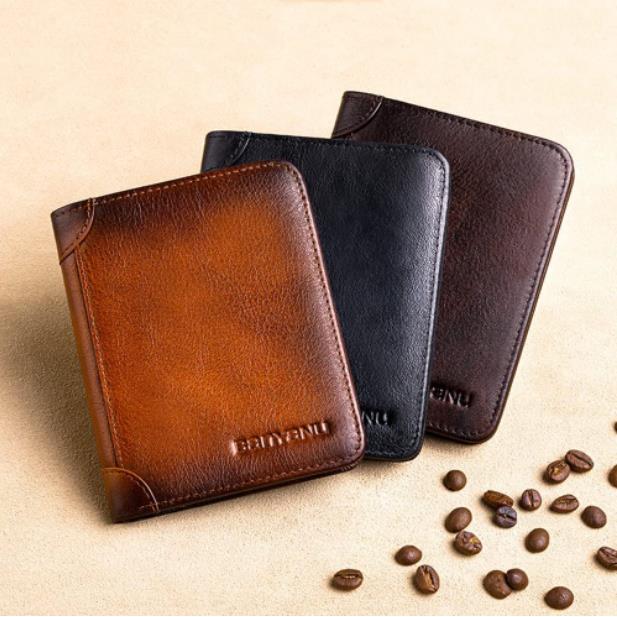 💰 Минималистичен мъжки портфейл с RFID защита – Премиум кожа, ултратънък, за всеки ден! 🔥