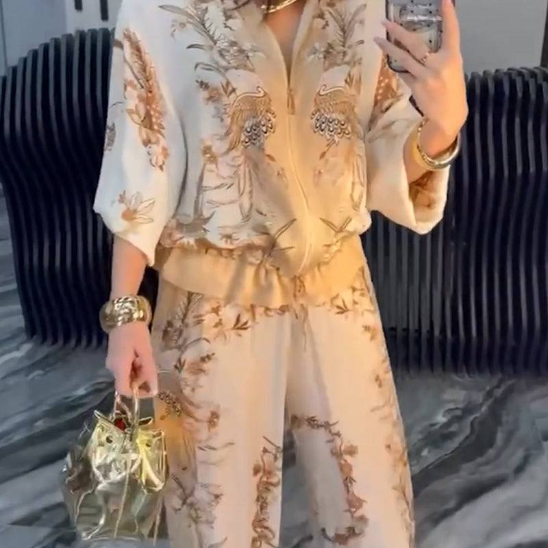 👚 50% ОТСТЪПКА! 🔥 Елегантен двучастичен комплект с цип – Стил на половин цена! 💃
