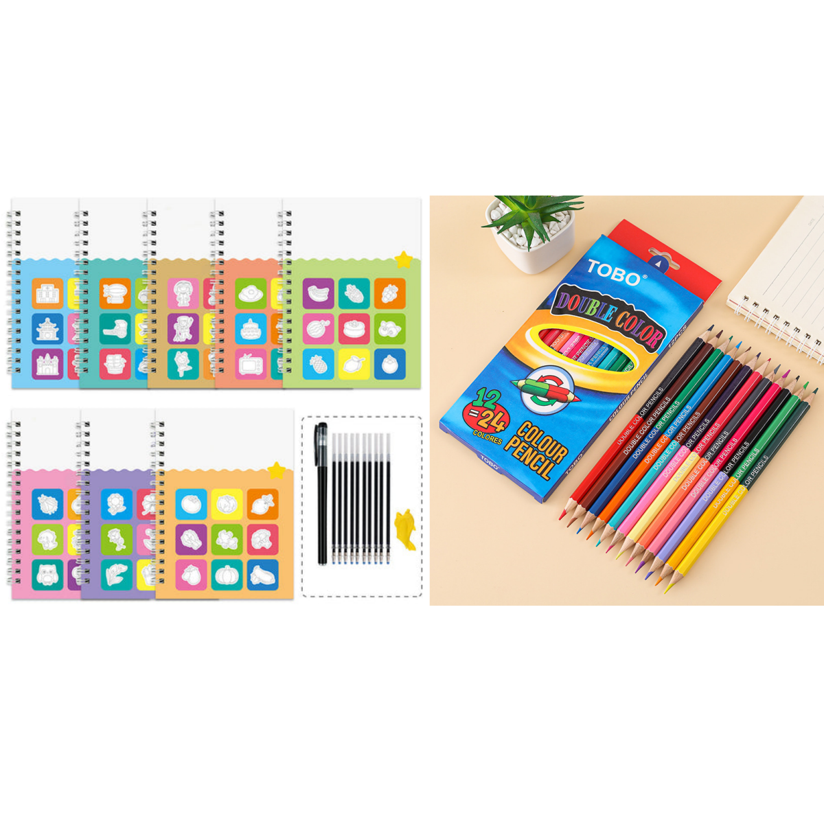 ✏️ Книги за рисуване с вдлъбнатини за деца 👶🎨