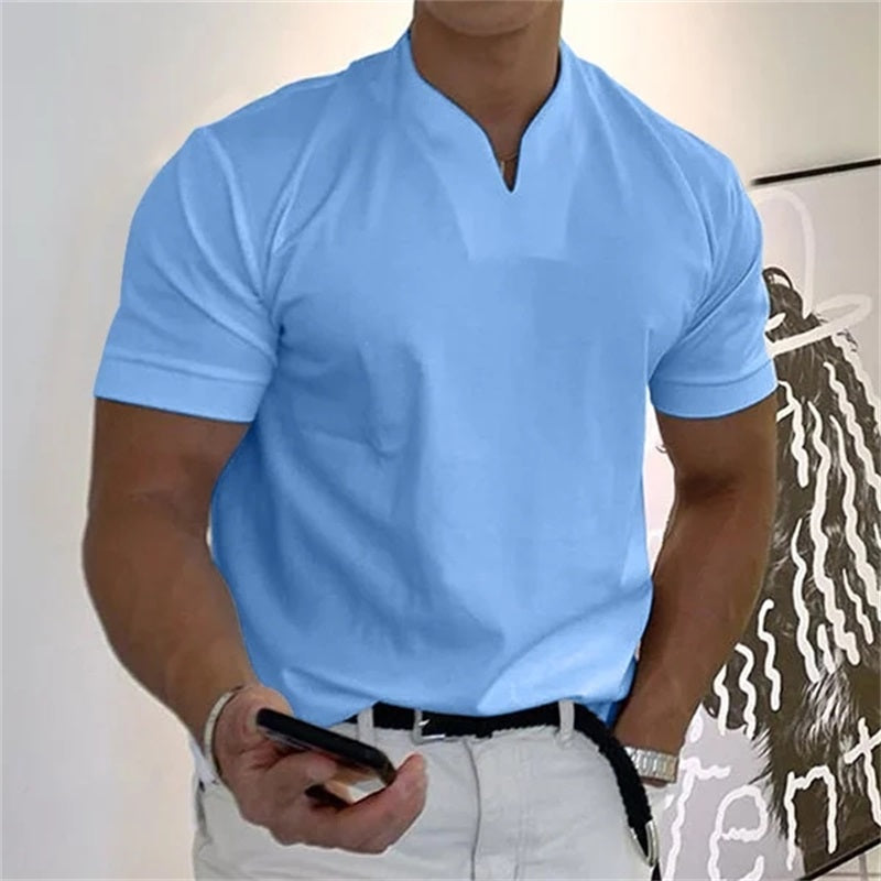 🔥👕 Мъжка бизнес-фитнес тениска с къс ръкав 2026 – подходяща както за работа, така и за спорт, излъчваща елитен стил!