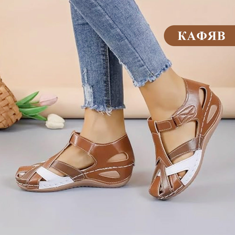 💁‍♀️ Дамски удобни ортопедични сандали с еластична каишка около глезена