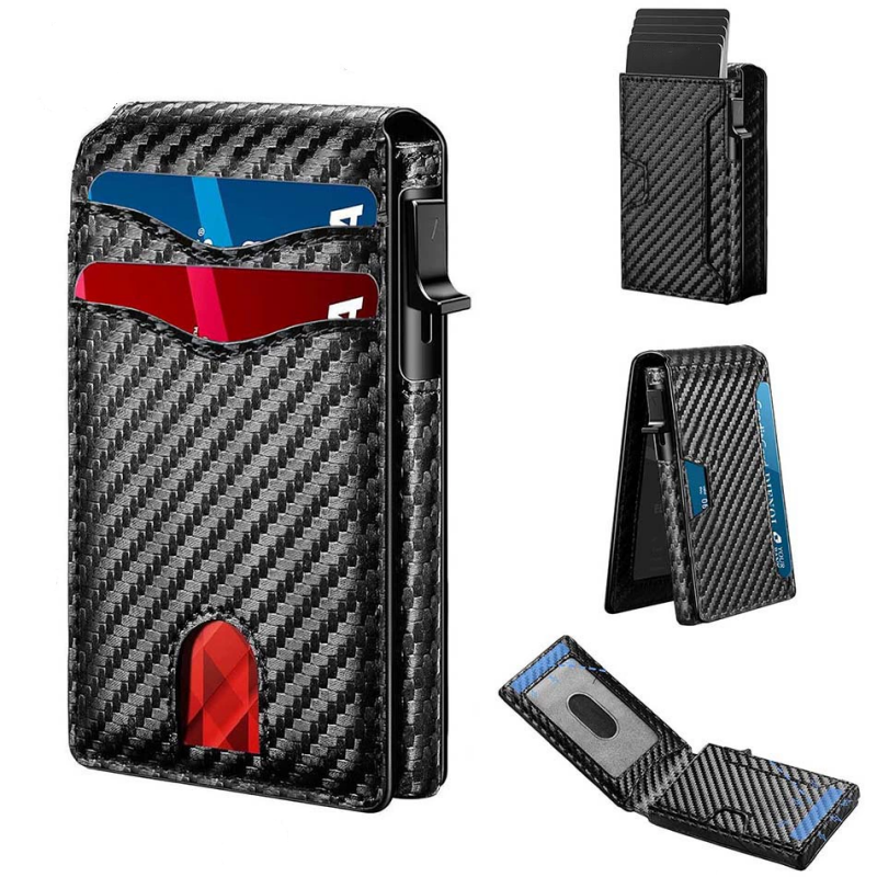 👛 Минималистичен мъжки портфейл | С RFID защита срещу кражба на данни 👨——Лек, тънък и стилен, за безопасност навсякъде!