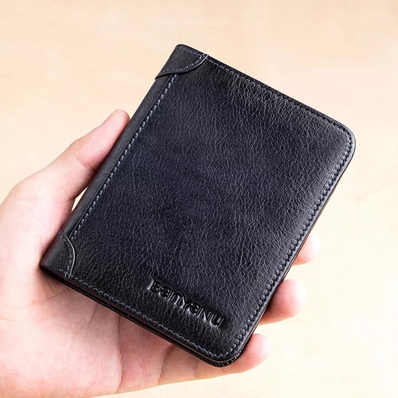 💰 Минималистичен мъжки портфейл с RFID защита – Премиум кожа, ултратънък, за всеки ден! 🔥
