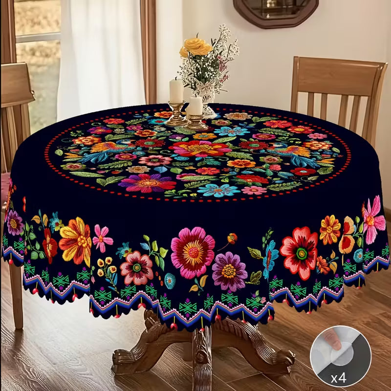 🔥Vânzare fierbinte🔥Fată de masă mexicană cu margini festonate