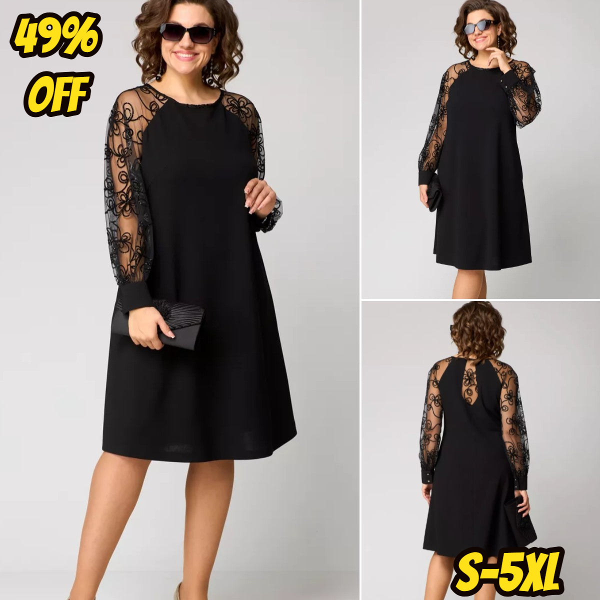 💖💖 【Купи едно, получи едно безплатно | Размери S–5XL】Нова модна рокля с луксозен вид – облечи я и ще си красива през целия сезон!