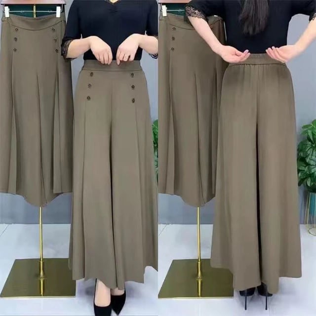 👖 Модни панталони с широки крачоли и фини плисета – падащи линии, които изтъняват фигурата, и лека походка!