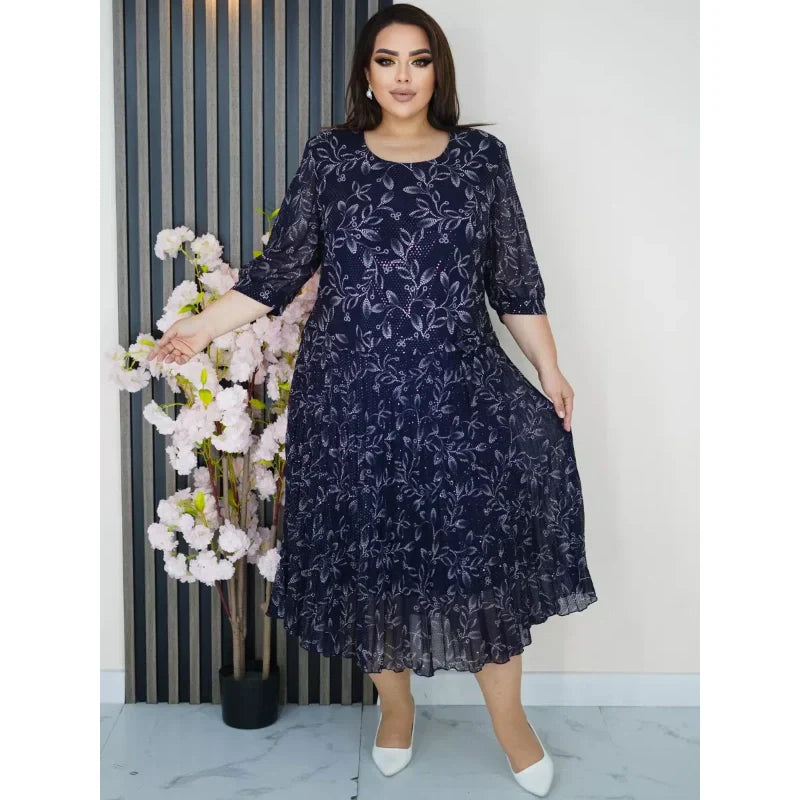 👗 Макси рокля с 3/4 ръкав и печат – нежност, която се носи! ✨