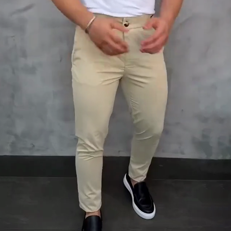 💖👖мъжки панталони с еластична талия и тясна кройка