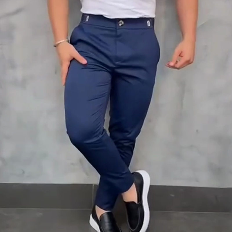 💖👖мъжки панталони с еластична талия и тясна кройка