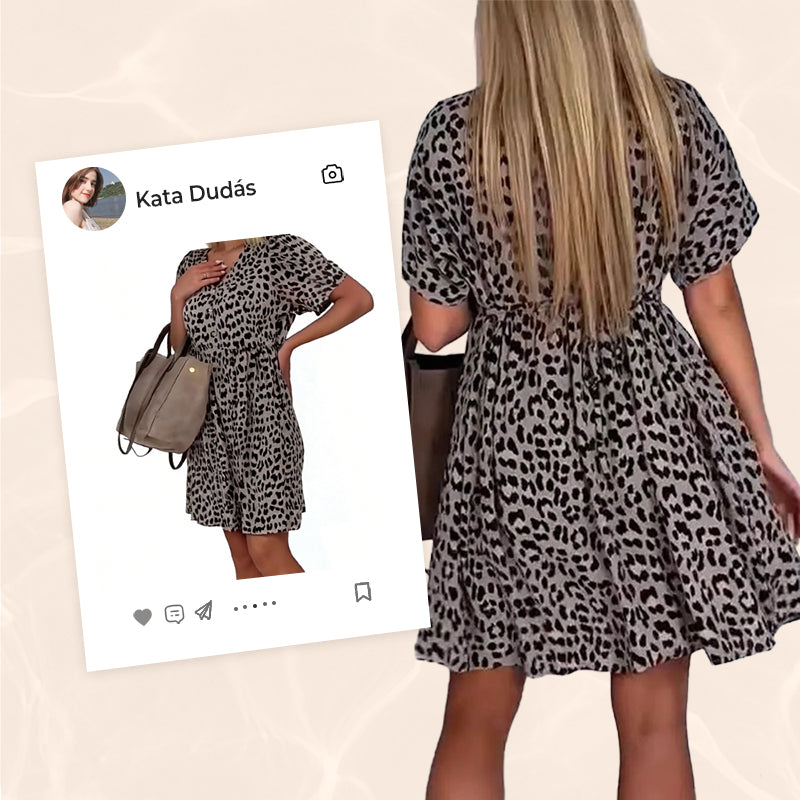 【S-3XL】💝Дамски рокли с деколте на пантера