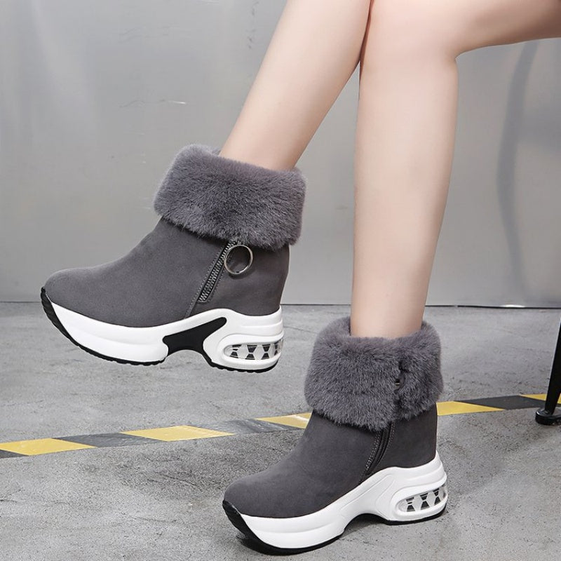 👢Дамски боти с дебел ток и подплата