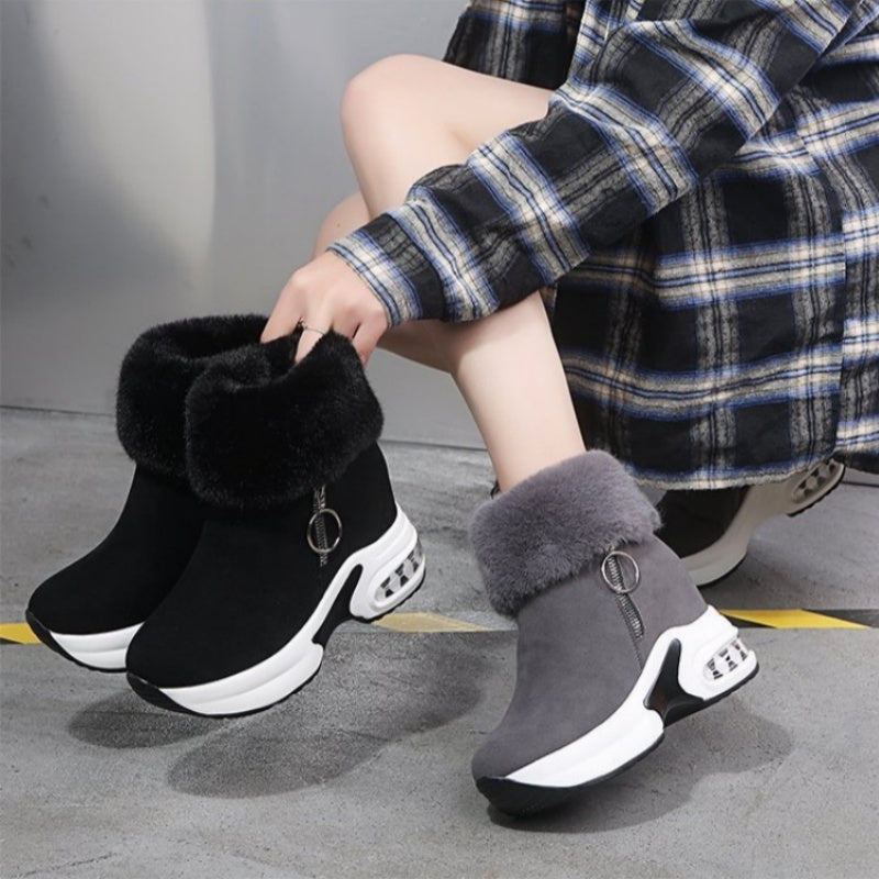 👢Дамски боти с дебел ток и подплата