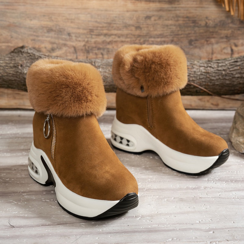 👢Дамски боти с дебел ток и подплата