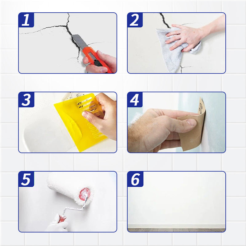 Еластична, устойчива на пукнатини ремонтна паста за стени