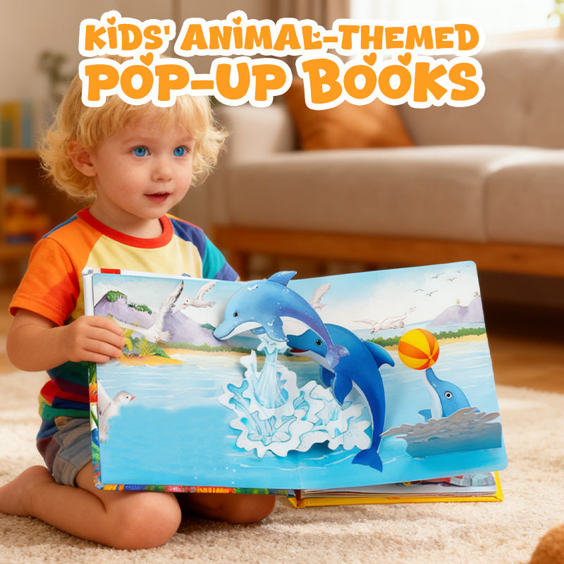 ✨【Детска 3D книга с изскачащи животни – интерактивно средство за ранно обучение】✨