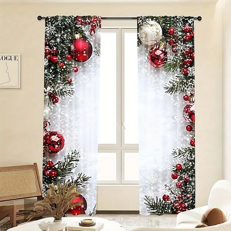 🎅 Коледна разпродажба - 49% ОТСТЪПКА🎄 Завеси в коледен стил