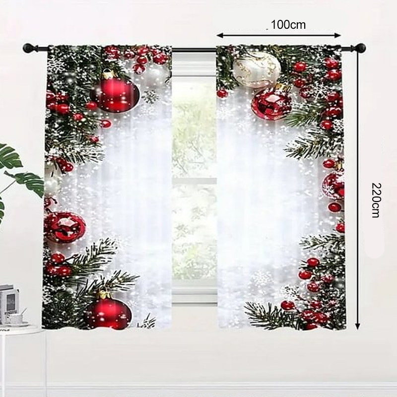 🎅 Коледна разпродажба - 49% ОТСТЪПКА🎄 Завеси в коледен стил