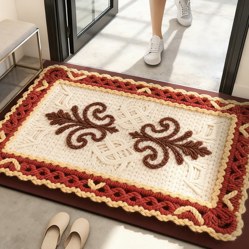 🏵️3D флорална прежда Модерна абсорбираща противоплъзгаща изтривалка🏠