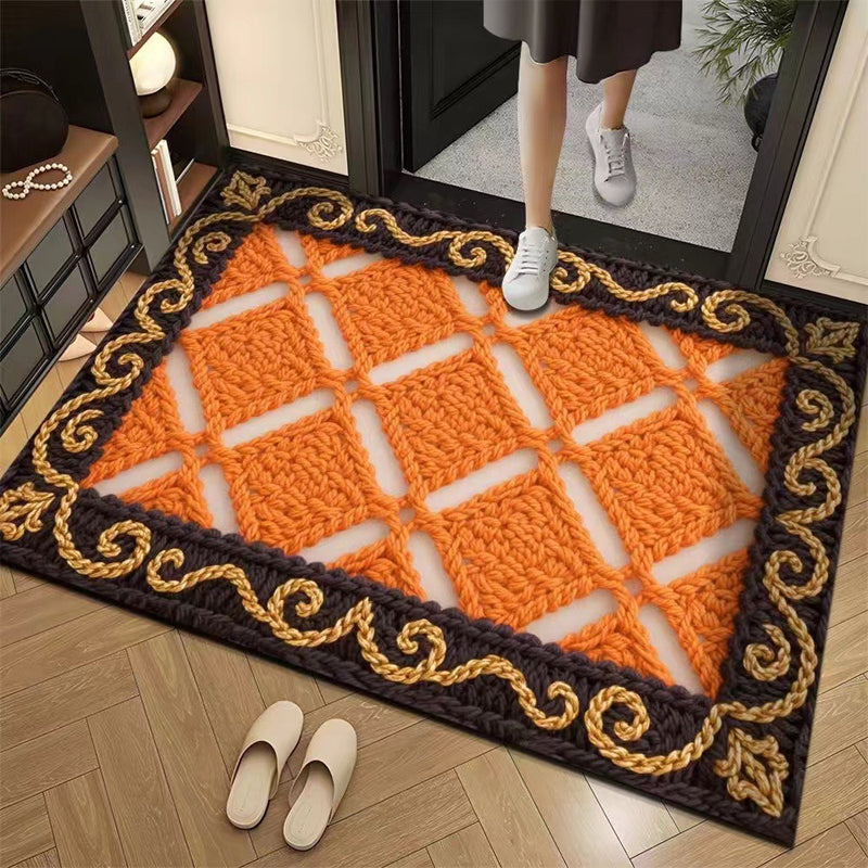 🏵️3D флорална прежда Модерна абсорбираща противоплъзгаща изтривалка🏠