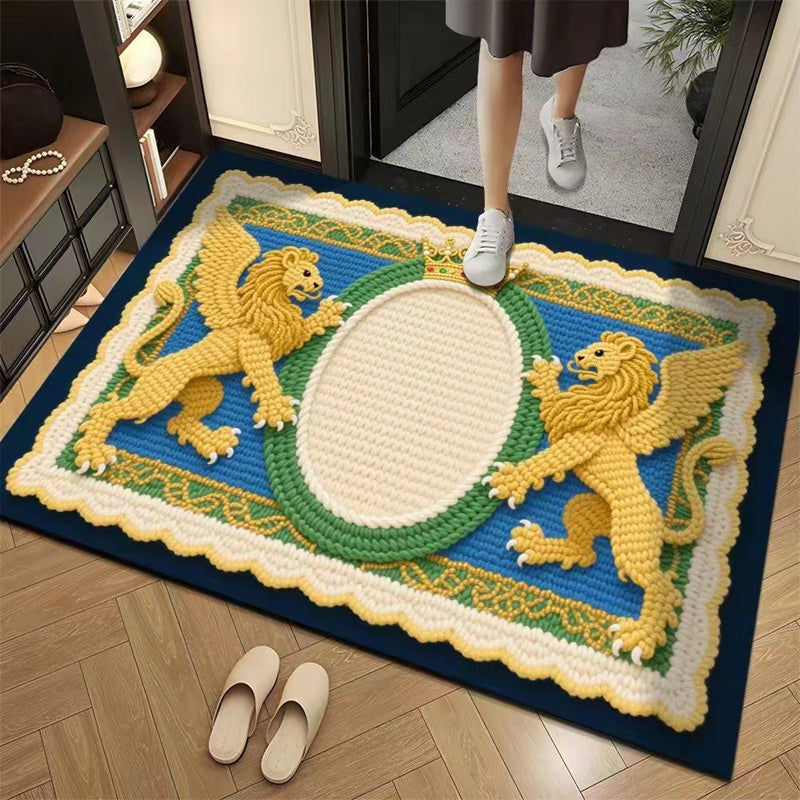 🏵️3D флорална прежда Модерна абсорбираща противоплъзгаща изтривалка🏠