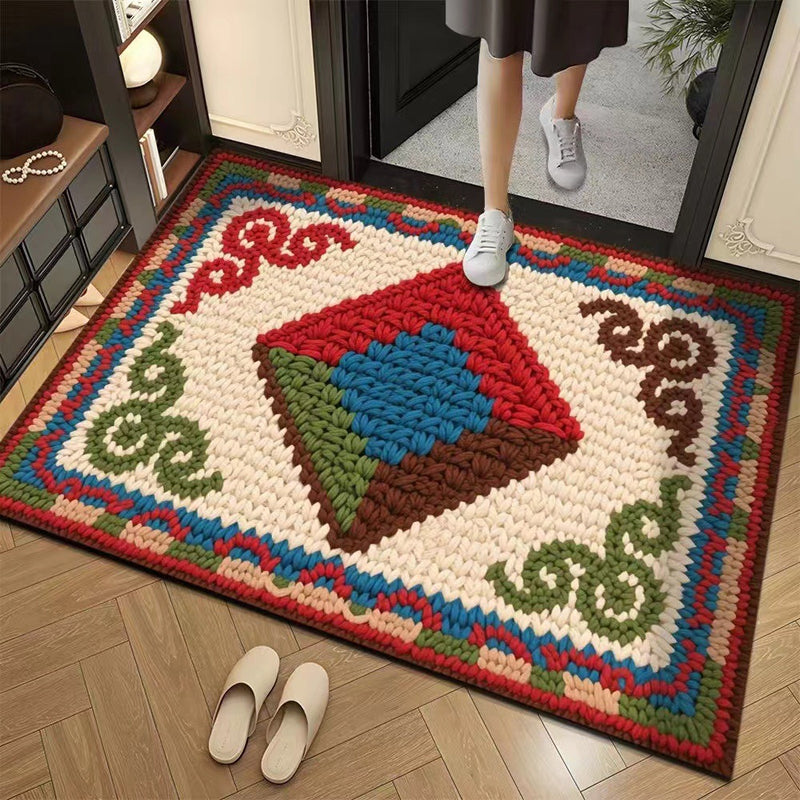 🏵️3D флорална прежда Модерна абсорбираща противоплъзгаща изтривалка🏠