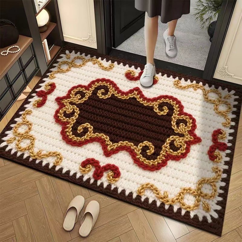 🏵️3D флорална прежда Модерна абсорбираща противоплъзгаща изтривалка🏠