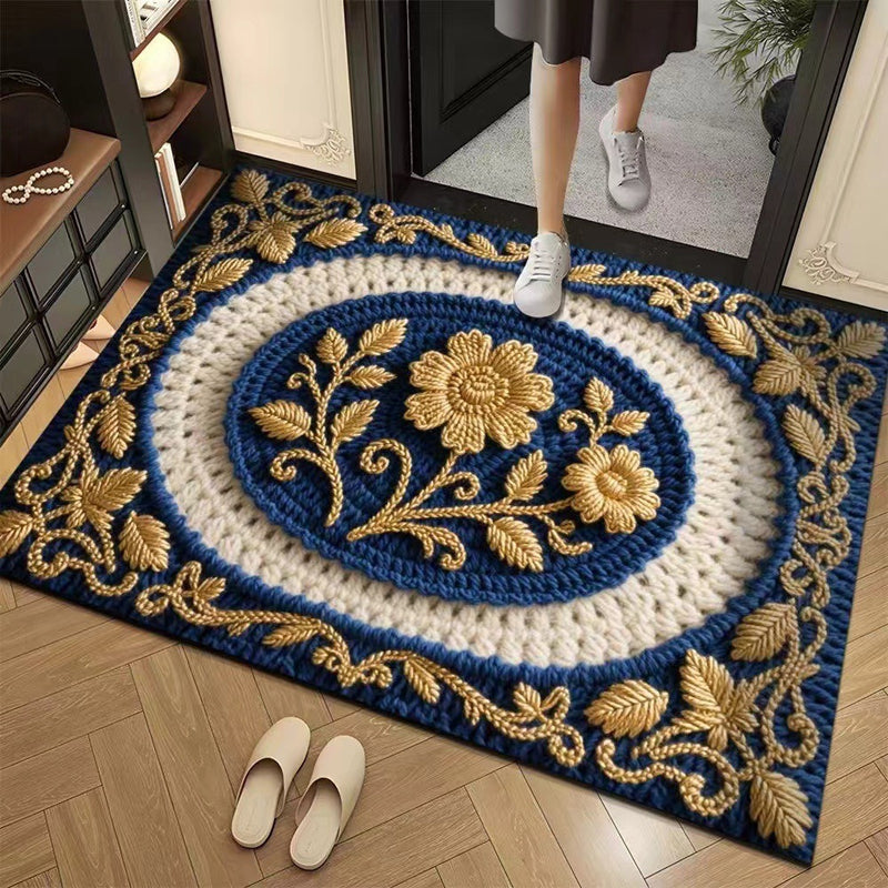 🏵️3D флорална прежда Модерна абсорбираща противоплъзгаща изтривалка🏠