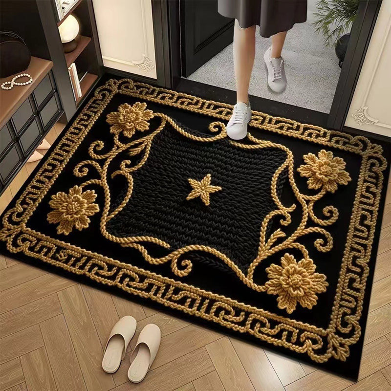 🏵️3D флорална прежда Модерна абсорбираща противоплъзгаща изтривалка🏠