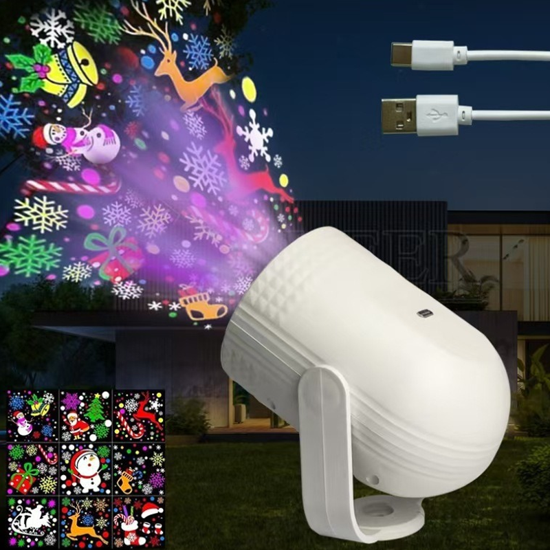 🔥Горещи оферти за продажба - 9-модел USB коледен проектор