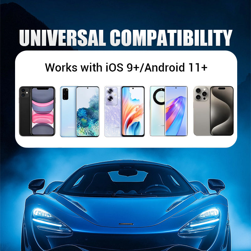 2-в-1 безжичен адаптер за iPhone и Android Auto