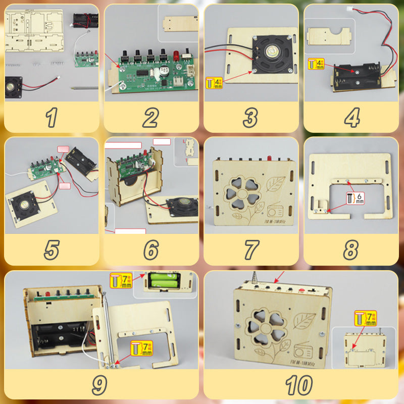 DIY Образователни играчки за деца мини радио