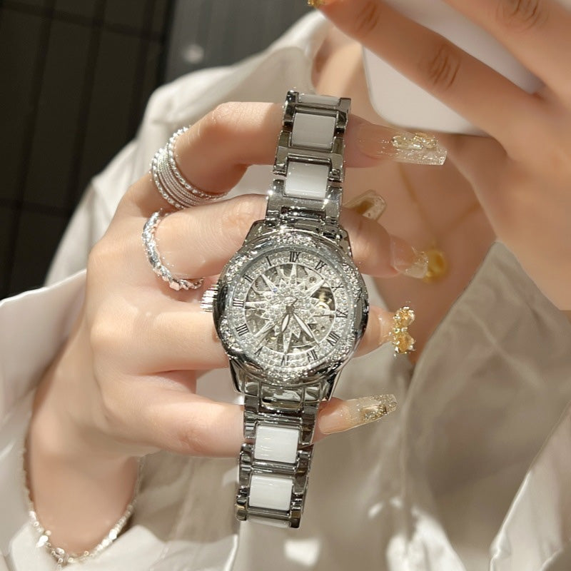 ⌚Модни дамски кварцови часовници с кристали💎