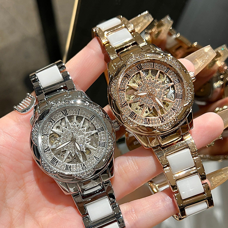 ⌚Модни дамски кварцови часовници с кристали💎