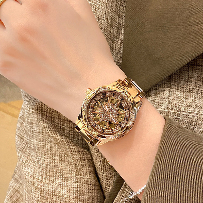 ⌚Модни дамски кварцови часовници с кристали💎