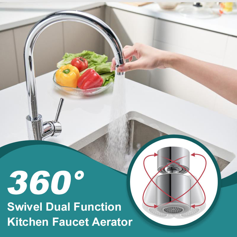 🚰360° въртящ се аератор за кухненска батерия с двойна функция