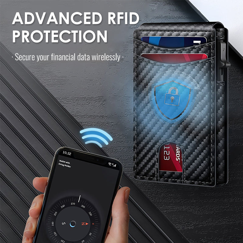👛 Минималистичен мъжки портфейл | С RFID защита срещу кражба на данни 👨——Лек, тънък и стилен, за безопасност навсякъде!