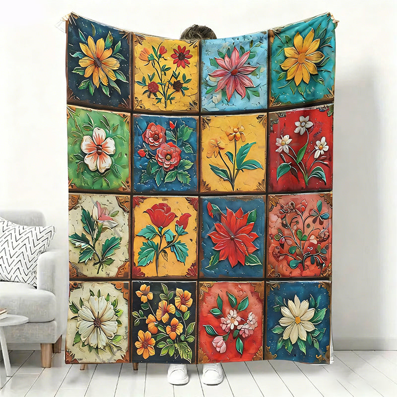 🌼 Уютно и меко фланелено одеяло с флорален мотив 🛋️💐