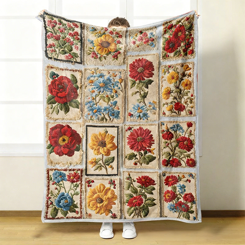 🌼 Уютно и меко фланелено одеяло с флорален мотив 🛋️💐