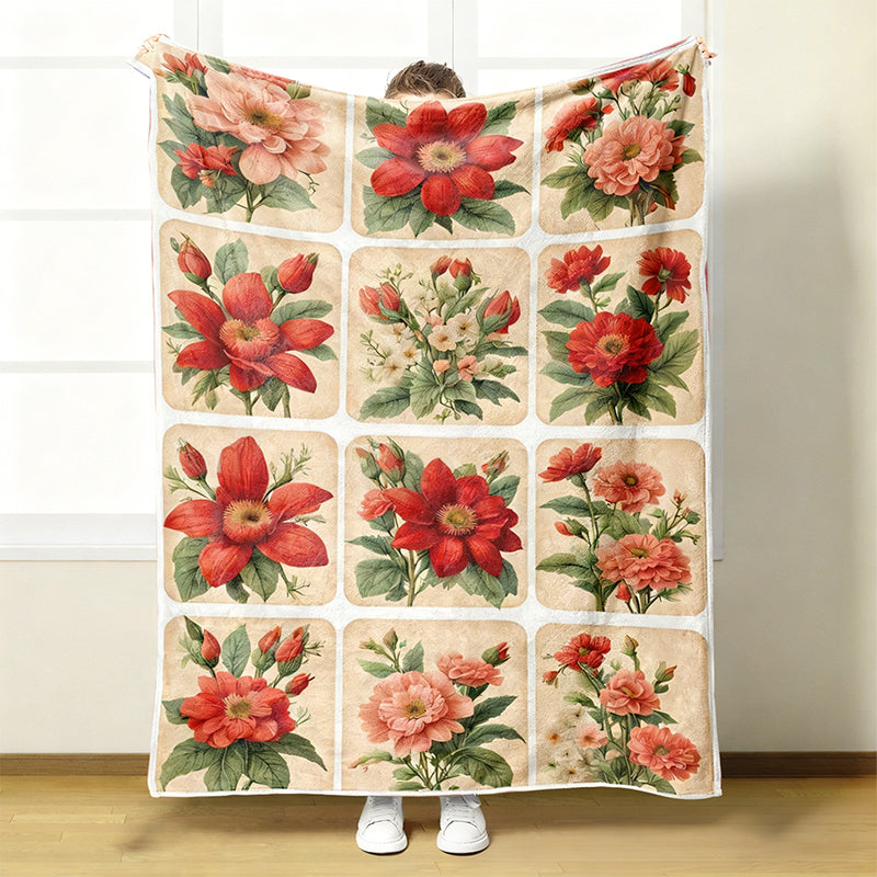 🌼 Уютно и меко фланелено одеяло с флорален мотив 🛋️💐