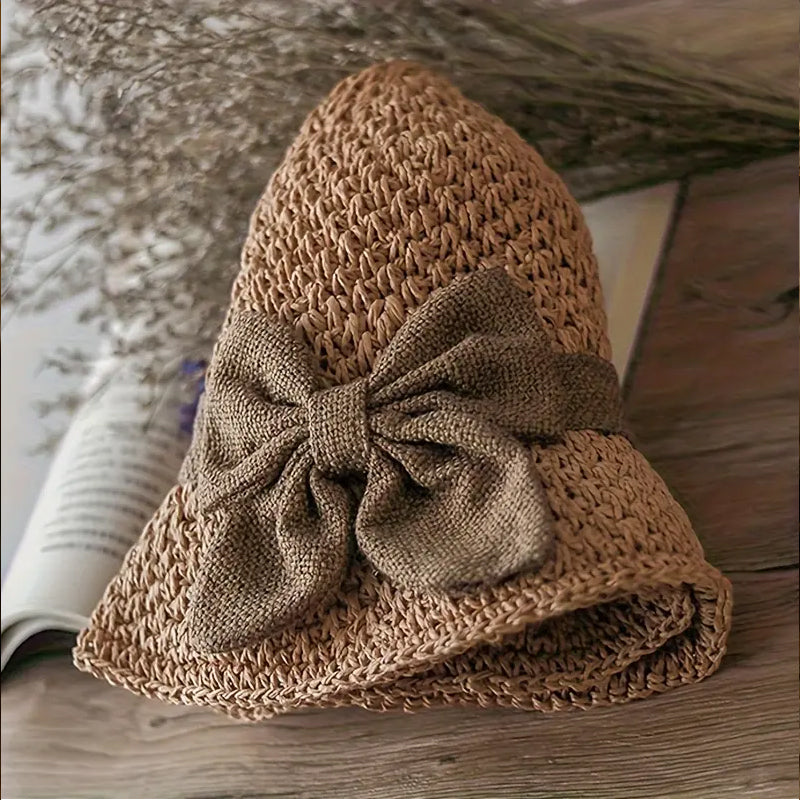 🏖️👒 Елегантна сламена шапка с панделка – Стил и комфорт под слънцето!