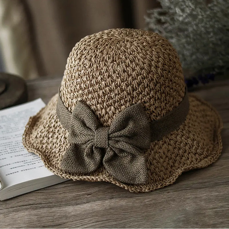 🏖️👒 Елегантна сламена шапка с панделка – Стил и комфорт под слънцето!