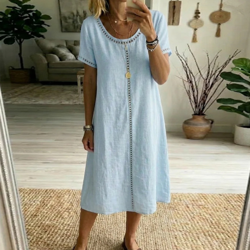 👗 Памучно-ленена рокля – Естествена свежест за всеки ден! 🔥