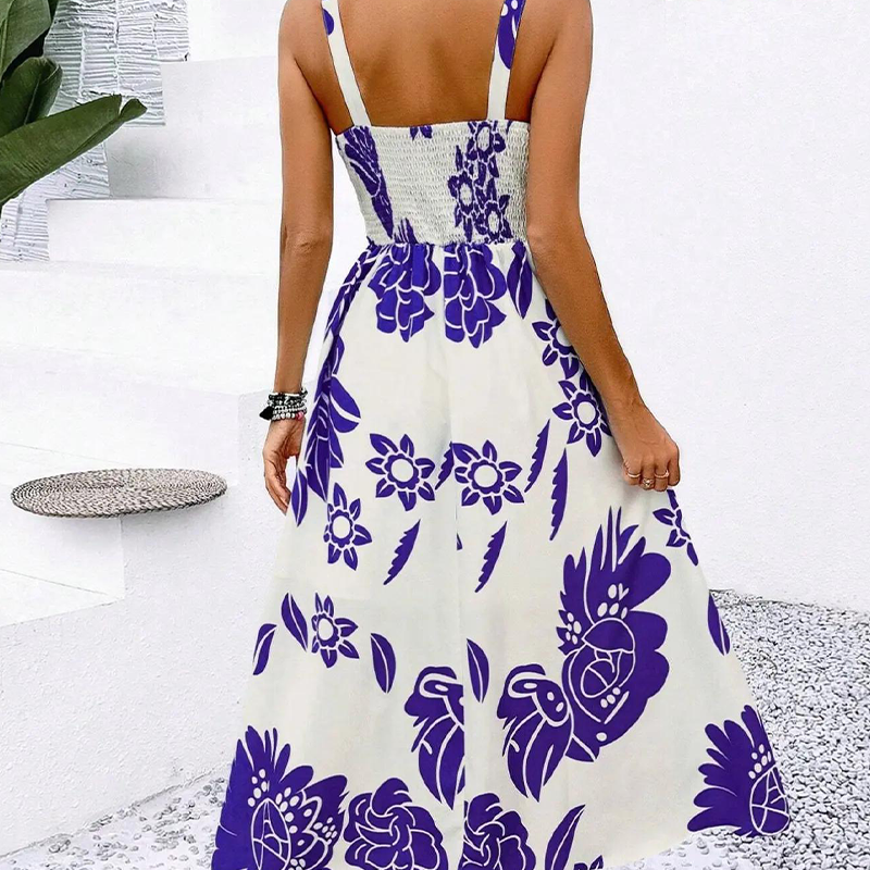 🌺 50% ОТСТЪПКА! 👗 Лятна рокля с флорален десен – ластичен гръб, А-силует, лека като бриз. 🌼 Ограничено време! Поръчай сега! 🔥